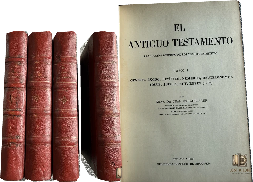 Sagrada Biblia — Juan Straubinger, four volumes